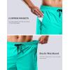 imageG Gradual Mens Swim Trunks with Compression Liner 79 Quick Dry Board Shorts Swimsuit Bathing Suit for Men Zipper PocketsCyan