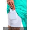 imageG Gradual Mens Swim Trunks with Compression Liner 79 Quick Dry Board Shorts Swimsuit Bathing Suit for Men Zipper PocketsCyan