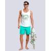imageG Gradual Mens Swim Trunks with Compression Liner 79 Quick Dry Board Shorts Swimsuit Bathing Suit for Men Zipper PocketsCyan