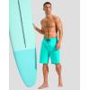 imageG Gradual Mens Swim Trunks with Compression Liner 79 Quick Dry Board Shorts Swimsuit Bathing Suit for Men Zipper PocketsCyan