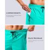 imageG Gradual Mens Swim Trunks with Compression Liner 79 Quick Dry Board Shorts Swimsuit Bathing Suit for Men Zipper PocketsCyan