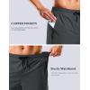 imageG Gradual Mens Swim Trunks with Compression Liner 79 Quick Dry Board Shorts Swimsuit Bathing Suit for Men Zipper PocketsDark Grey