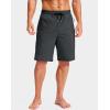 imageG Gradual Mens Swim Trunks with Compression Liner 79 Quick Dry Board Shorts Swimsuit Bathing Suit for Men Zipper PocketsDark Grey