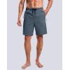imageG Gradual Mens Swim Trunks with Compression Liner 79 Quick Dry Board Shorts Swimsuit Bathing Suit for Men Zipper PocketsDusty Blue