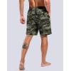 imageG Gradual Mens Swim Trunks with Compression Liner 79 Quick Dry Board Shorts Swimsuit Bathing Suit for Men Zipper PocketsGreen Camo