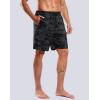 imageG Gradual Mens Swim Trunks with Compression Liner 79 Quick Dry Board Shorts Swimsuit Bathing Suit for Men Zipper PocketsGrey Camo