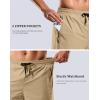 imageG Gradual Mens Swim Trunks with Compression Liner 79 Quick Dry Board Shorts Swimsuit Bathing Suit for Men Zipper PocketsKhaki