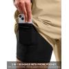 imageG Gradual Mens Swim Trunks with Compression Liner 79 Quick Dry Board Shorts Swimsuit Bathing Suit for Men Zipper PocketsKhaki