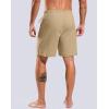 imageG Gradual Mens Swim Trunks with Compression Liner 79 Quick Dry Board Shorts Swimsuit Bathing Suit for Men Zipper PocketsKhaki