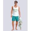 imageG Gradual Mens Swim Trunks with Compression Liner 79 Quick Dry Board Shorts Swimsuit Bathing Suit for Men Zipper PocketsLake Green