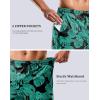 imageG Gradual Mens Swim Trunks with Compression Liner 79 Quick Dry Board Shorts Swimsuit Bathing Suit for Men Zipper PocketsLeaf