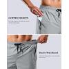 imageG Gradual Mens Swim Trunks with Compression Liner 79 Quick Dry Board Shorts Swimsuit Bathing Suit for Men Zipper PocketsLight Grey