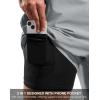 imageG Gradual Mens Swim Trunks with Compression Liner 79 Quick Dry Board Shorts Swimsuit Bathing Suit for Men Zipper PocketsLight Grey