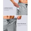 imageG Gradual Mens Swim Trunks with Compression Liner 79 Quick Dry Board Shorts Swimsuit Bathing Suit for Men Zipper PocketsLight Grey