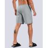 imageG Gradual Mens Swim Trunks with Compression Liner 79 Quick Dry Board Shorts Swimsuit Bathing Suit for Men Zipper PocketsLight Grey
