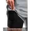 imageG Gradual Mens Swim Trunks with Compression Liner 79 Quick Dry Board Shorts Swimsuit Bathing Suit for Men Zipper PocketsLight Grey