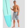 imageG Gradual Mens Swim Trunks with Compression Liner 79 Quick Dry Board Shorts Swimsuit Bathing Suit for Men Zipper PocketsLight Grey