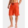 imageG Gradual Mens Swim Trunks with Compression Liner 79 Quick Dry Board Shorts Swimsuit Bathing Suit for Men Zipper PocketsOrange