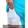 imageG Gradual Mens Swim Trunks with Compression Liner 79 Quick Dry Board Shorts Swimsuit Bathing Suit for Men Zipper PocketsSky Blue