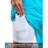 imageG Gradual Mens Swim Trunks with Compression Liner 79 Quick Dry Board Shorts Swimsuit Bathing Suit for Men Zipper PocketsSky Blue