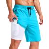 imageG Gradual Mens Swim Trunks with Compression Liner 79 Quick Dry Board Shorts Swimsuit Bathing Suit for Men Zipper PocketsSky Blue