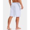 imageG Gradual Mens Swim Trunks with Compression Liner 79 Quick Dry Board Shorts Swimsuit Bathing Suit for Men Zipper PocketsWhite