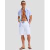 imageG Gradual Mens Swim Trunks with Compression Liner 79 Quick Dry Board Shorts Swimsuit Bathing Suit for Men Zipper PocketsWhite