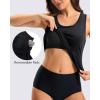 imageG Gradual Tankini Tops for Women High Neck Swim Top Racerback Bathing Suit Tops Modest Swimsuits Tank Top Only No BottomBlack