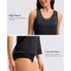 imageG Gradual Tankini Tops for Women High Neck Swim Top Racerback Bathing Suit Tops Modest Swimsuits Tank Top Only No BottomBlack