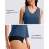 imageG Gradual Tankini Tops for Women High Neck Swim Top Racerback Bathing Suit Tops Modest Swimsuits Tank Top Only No BottomDeep Indigo