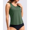 imageG Gradual Tankini Tops for Women High Neck Swim Top Racerback Bathing Suit Tops Modest Swimsuits Tank Top Only No BottomGreen