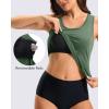 imageG Gradual Tankini Tops for Women High Neck Swim Top Racerback Bathing Suit Tops Modest Swimsuits Tank Top Only No BottomGreen