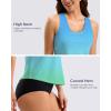 imageG Gradual Tankini Tops for Women High Neck Swim Top Racerback Bathing Suit Tops Modest Swimsuits Tank Top Only No BottomGreenYellow Gradient