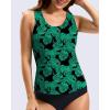 imageG Gradual Tankini Tops for Women High Neck Swim Top Racerback Bathing Suit Tops Modest Swimsuits Tank Top Only No BottomLeaf