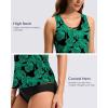 imageG Gradual Tankini Tops for Women High Neck Swim Top Racerback Bathing Suit Tops Modest Swimsuits Tank Top Only No BottomLeaf
