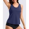 imageG Gradual Tankini Tops for Women High Neck Swim Top Racerback Bathing Suit Tops Modest Swimsuits Tank Top Only No BottomNavy