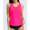 imageG Gradual Tankini Tops for Women High Neck Swim Top Racerback Bathing Suit Tops Modest Swimsuits Tank Top Only No BottomRose