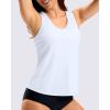 imageG Gradual Tankini Tops for Women High Neck Swim Top Racerback Bathing Suit Tops Modest Swimsuits Tank Top Only No BottomWhite