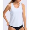 imageG Gradual Tankini Tops for Women High Neck Swim Top Racerback Bathing Suit Tops Modest Swimsuits Tank Top Only No BottomWhite