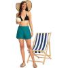 imageG Gradual Womens 35 High Waisted Swim Board Shorts with Pockets Liner Quick Dry Swimsuit Bottoms Bathing Suit for WomenAqua Blue