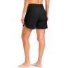 imageG Gradual Womens 35 High Waisted Swim Board Shorts with Pockets Liner Quick Dry Swimsuit Bottoms Bathing Suit for WomenBlack