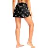 imageG Gradual Womens 35 High Waisted Swim Board Shorts with Pockets Liner Quick Dry Swimsuit Bottoms Bathing Suit for WomenBlack Floral