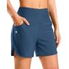 imageG Gradual Womens 35 High Waisted Swim Board Shorts with Pockets Liner Quick Dry Swimsuit Bottoms Bathing Suit for WomenDark Blue