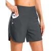 imageG Gradual Womens 35 High Waisted Swim Board Shorts with Pockets Liner Quick Dry Swimsuit Bottoms Bathing Suit for WomenDark Grey