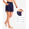 imageG Gradual Womens 35 High Waisted Swim Board Shorts with Pockets Liner Quick Dry Swimsuit Bottoms Bathing Suit for WomenNavy