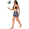 imageG Gradual Womens 35 High Waisted Swim Board Shorts with Pockets Liner Quick Dry Swimsuit Bottoms Bathing Suit for WomenNavy Flower