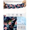 imageG Gradual Womens 35 High Waisted Swim Board Shorts with Pockets Liner Quick Dry Swimsuit Bottoms Bathing Suit for WomenNavy Flower