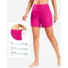 imageG Gradual Womens 35 High Waisted Swim Board Shorts with Pockets Liner Quick Dry Swimsuit Bottoms Bathing Suit for WomenRosy