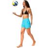 imageG Gradual Womens 35 High Waisted Swim Board Shorts with Pockets Liner Quick Dry Swimsuit Bottoms Bathing Suit for WomenSky Blue