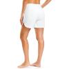 imageG Gradual Womens 35 High Waisted Swim Board Shorts with Pockets Liner Quick Dry Swimsuit Bottoms Bathing Suit for WomenWhite